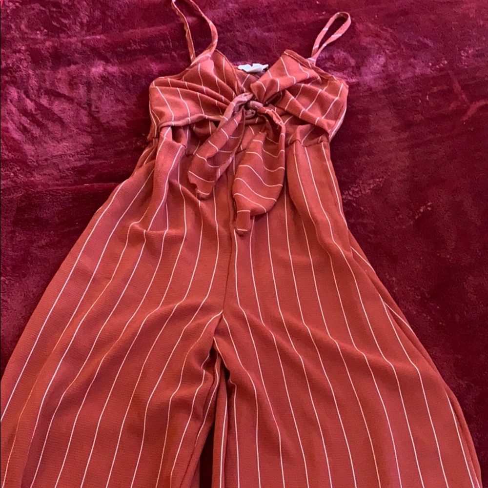 Jumpsuit white striped